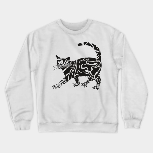 cat tattoo Crewneck Sweatshirt by MarkoShirt